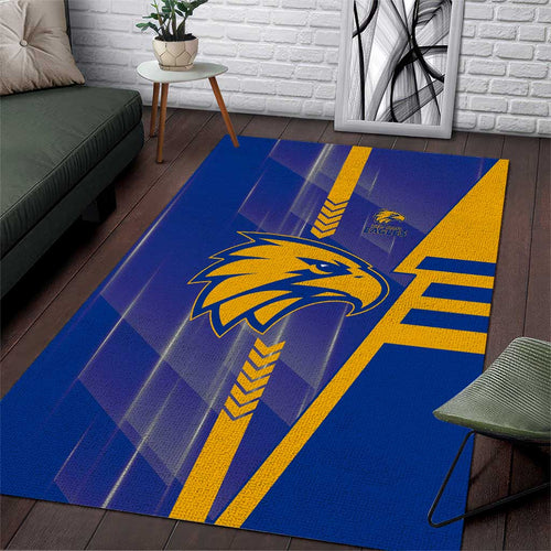 West Coast Eagles Area Rug Modern Geometric Sports Graphic Style
