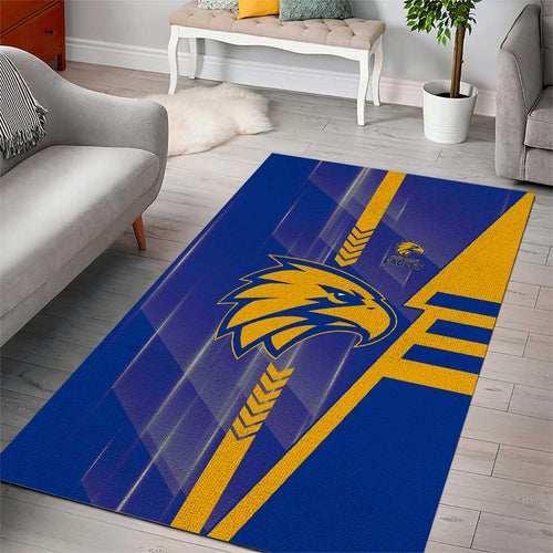 West Coast Eagles Area Rug Modern Geometric Sports Graphic Style