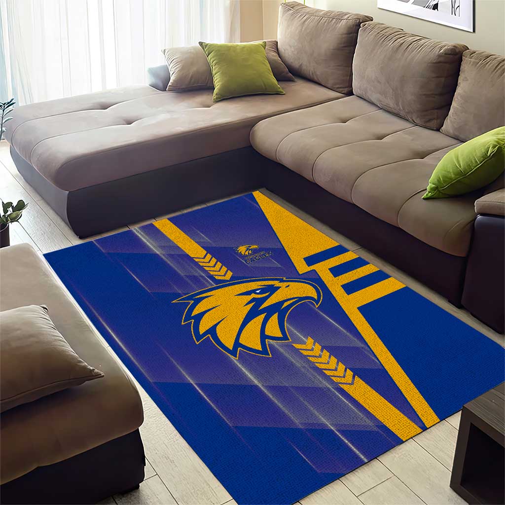 West Coast Eagles Area Rug Modern Geometric Sports Graphic Style
