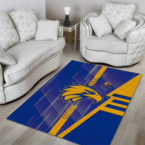West Coast Eagles Area Rug Modern Geometric Sports Graphic Style
