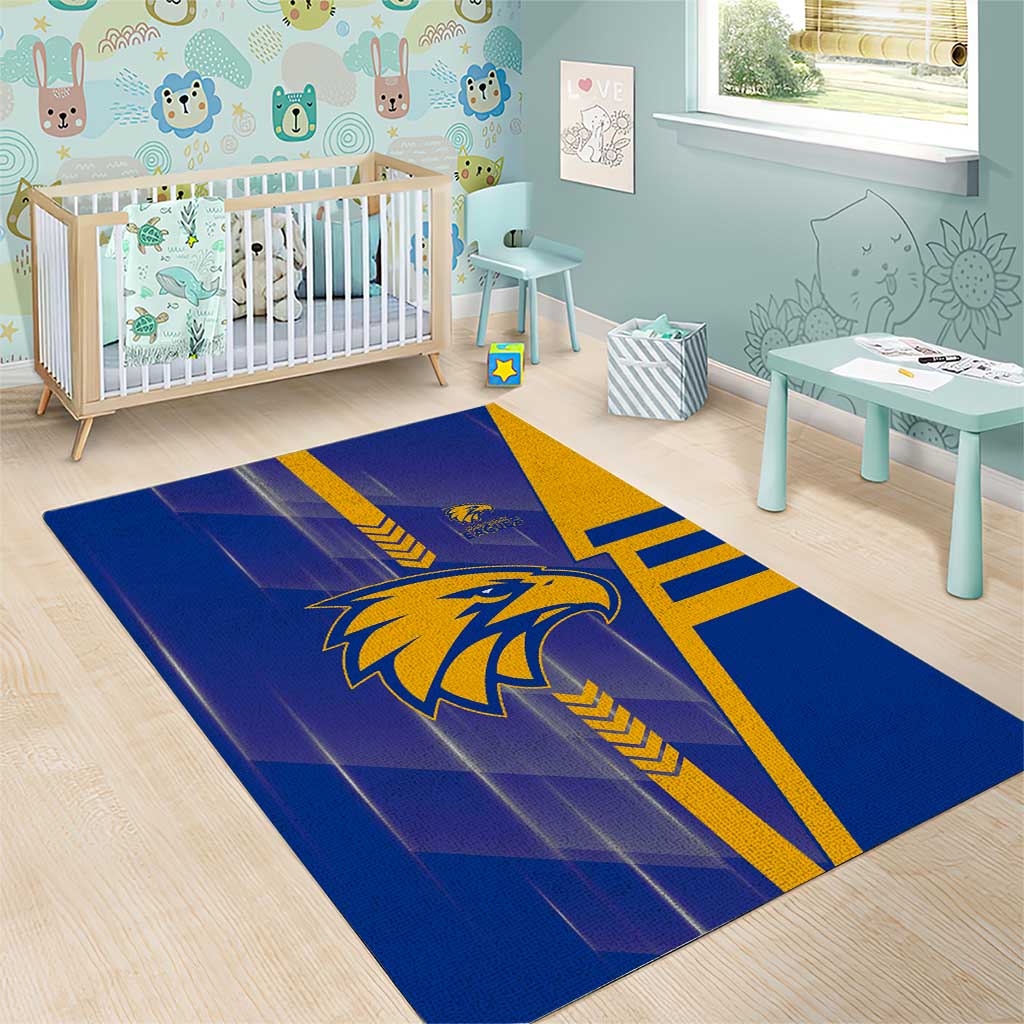 West Coast Eagles Area Rug Modern Geometric Sports Graphic Style