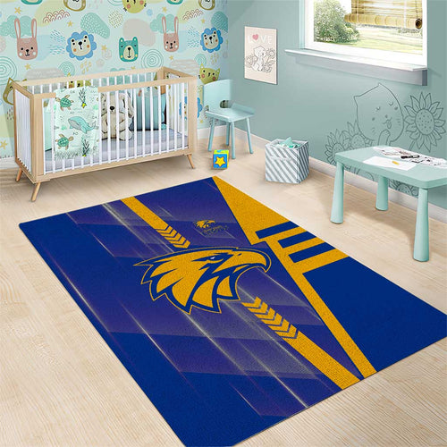 West Coast Eagles Area Rug Modern Geometric Sports Graphic Style