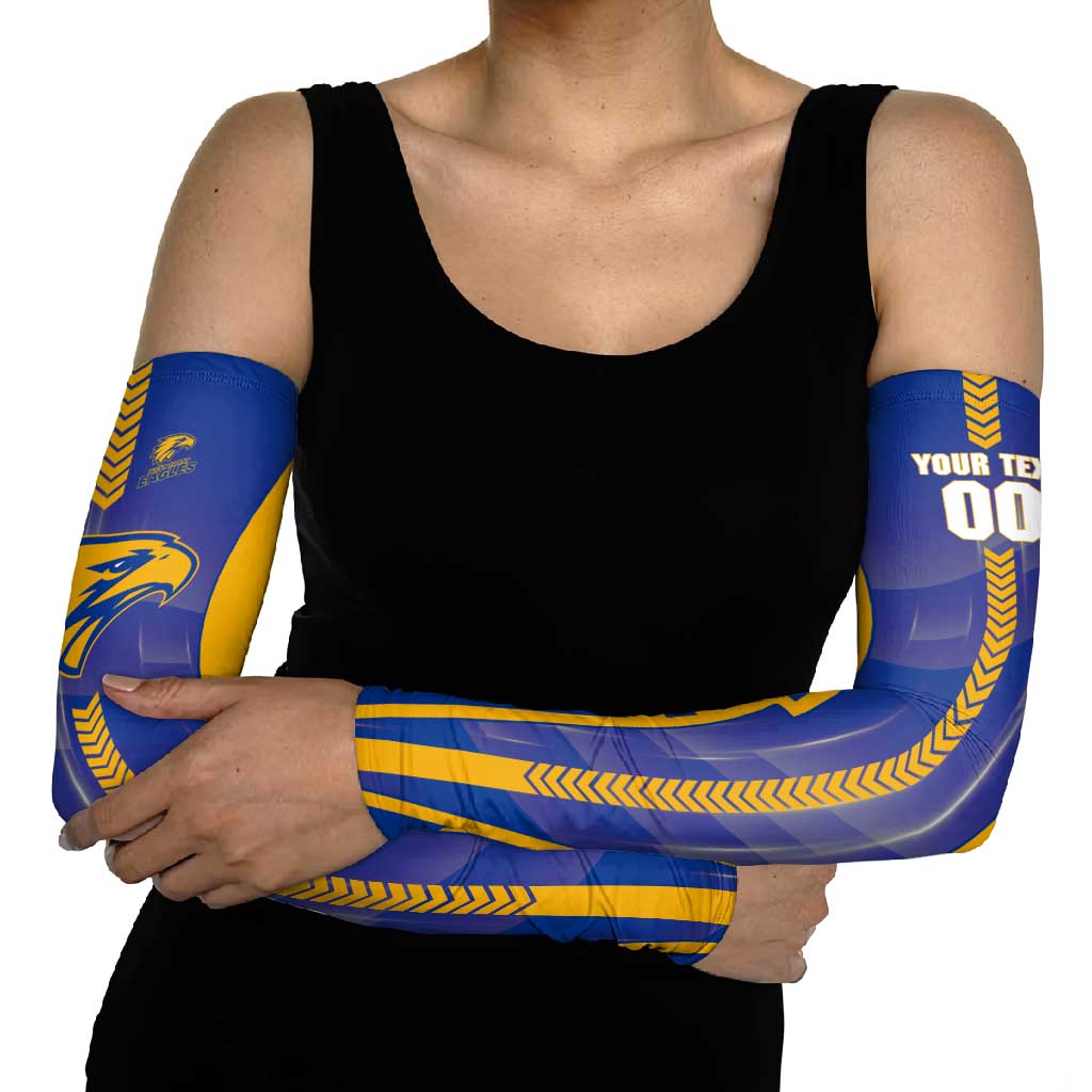 Personalized West Coast Eagles Arm Sleeves Modern Geometric Sports Graphic Style