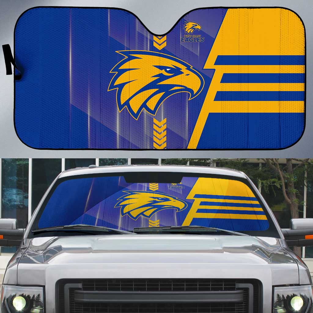 West Coast Eagles Auto Sun Shade Modern Geometric Sports Graphic Style