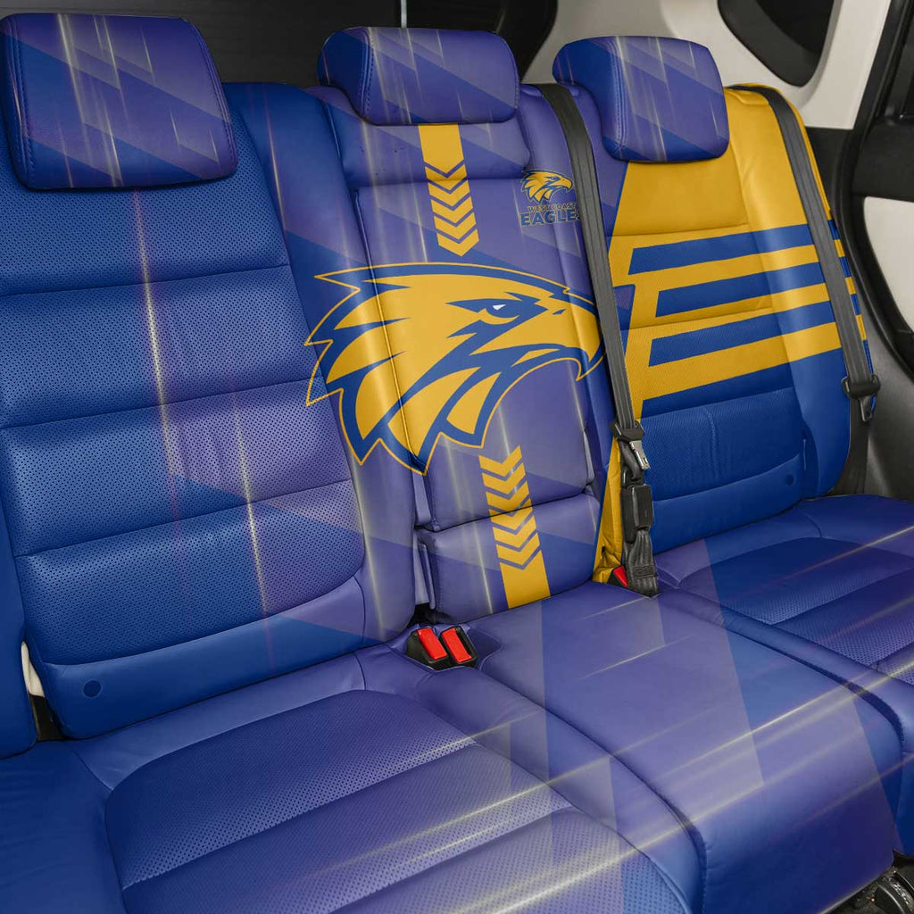 West Coast Eagles Back Car Seat Cover Modern Geometric Sports Graphic Style