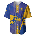 Personalized West Coast Eagles Baseball Jersey Modern Geometric Sports Graphic Style