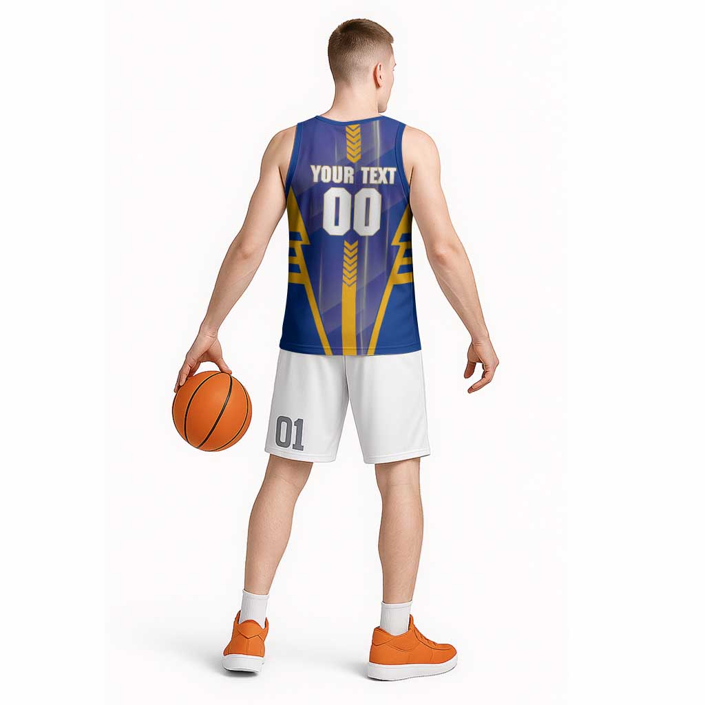 Personalized West Coast Eagles Basketball Jersey Modern Geometric Sports Graphic Style