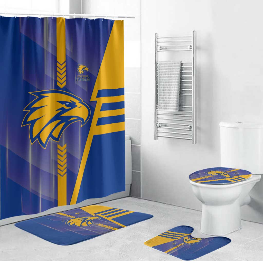 West Coast Eagles Bathroom Set Modern Geometric Sports Graphic Style