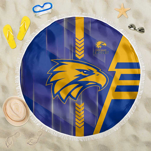 West Coast Eagles Beach Blanket Modern Geometric Sports Graphic Style