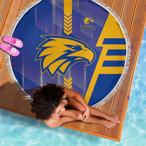 West Coast Eagles Beach Blanket Modern Geometric Sports Graphic Style