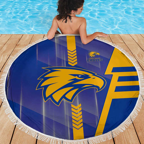 West Coast Eagles Beach Blanket Modern Geometric Sports Graphic Style