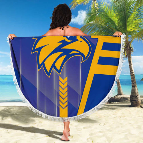 West Coast Eagles Beach Blanket Modern Geometric Sports Graphic Style