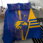 West Coast Eagles Bedding Set Modern Geometric Sports Graphic Style