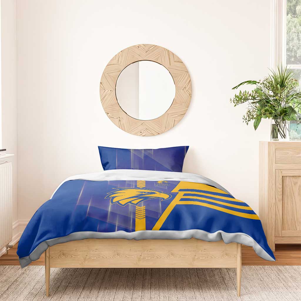 West Coast Eagles Bedding Set Modern Geometric Sports Graphic Style