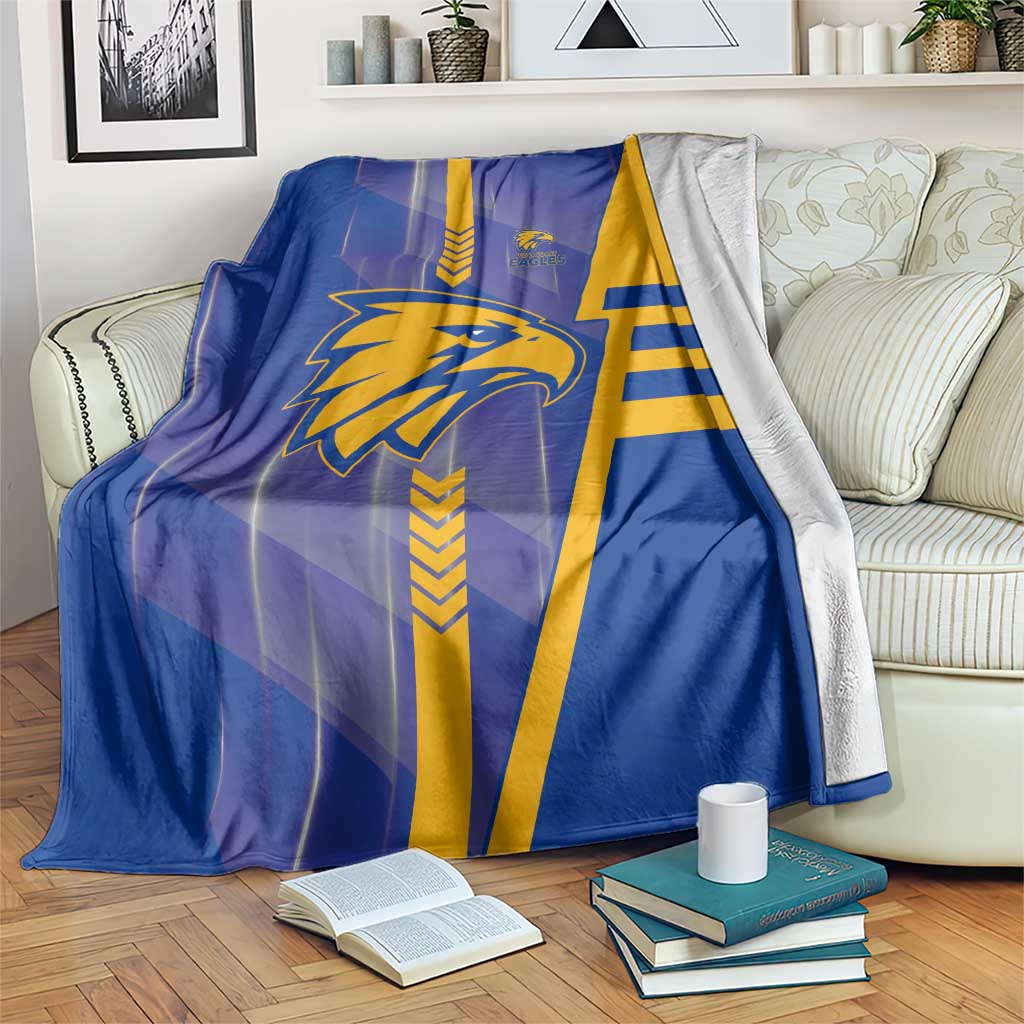 West Coast Eagles Blanket Modern Geometric Sports Graphic Style