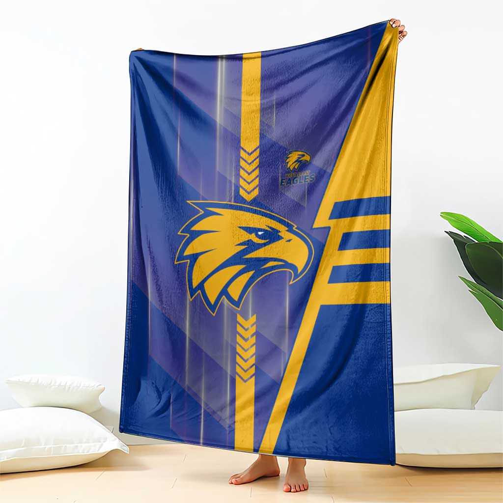 West Coast Eagles Blanket Modern Geometric Sports Graphic Style
