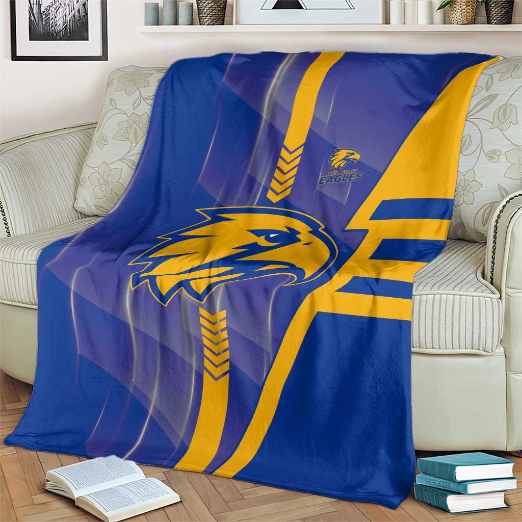 West Coast Eagles Blanket Modern Geometric Sports Graphic Style