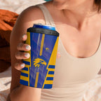Personalized West Coast Eagles 4 in 1 Can Cooler Tumbler Modern Geometric Sports Graphic Style