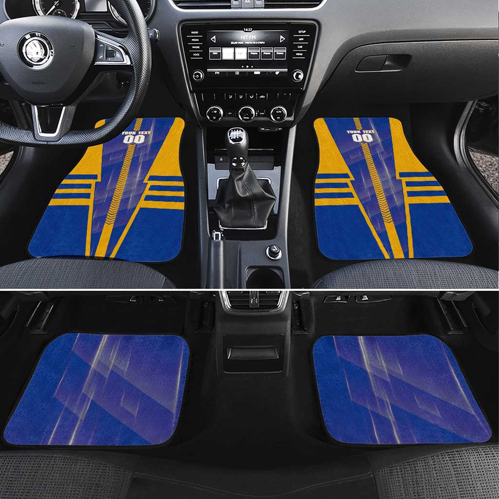 Personalized West Coast Eagles Car Mats Modern Geometric Sports Graphic Style