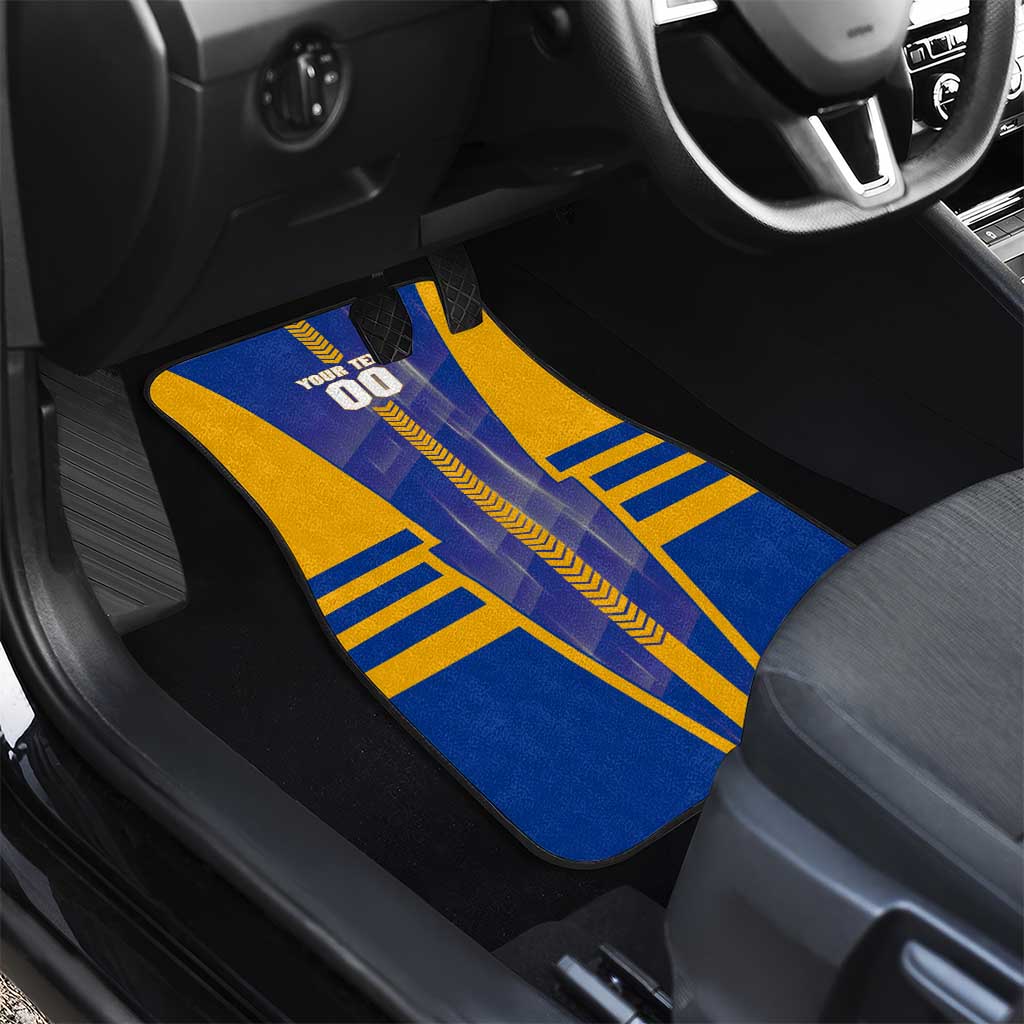 Personalized West Coast Eagles Car Mats Modern Geometric Sports Graphic Style