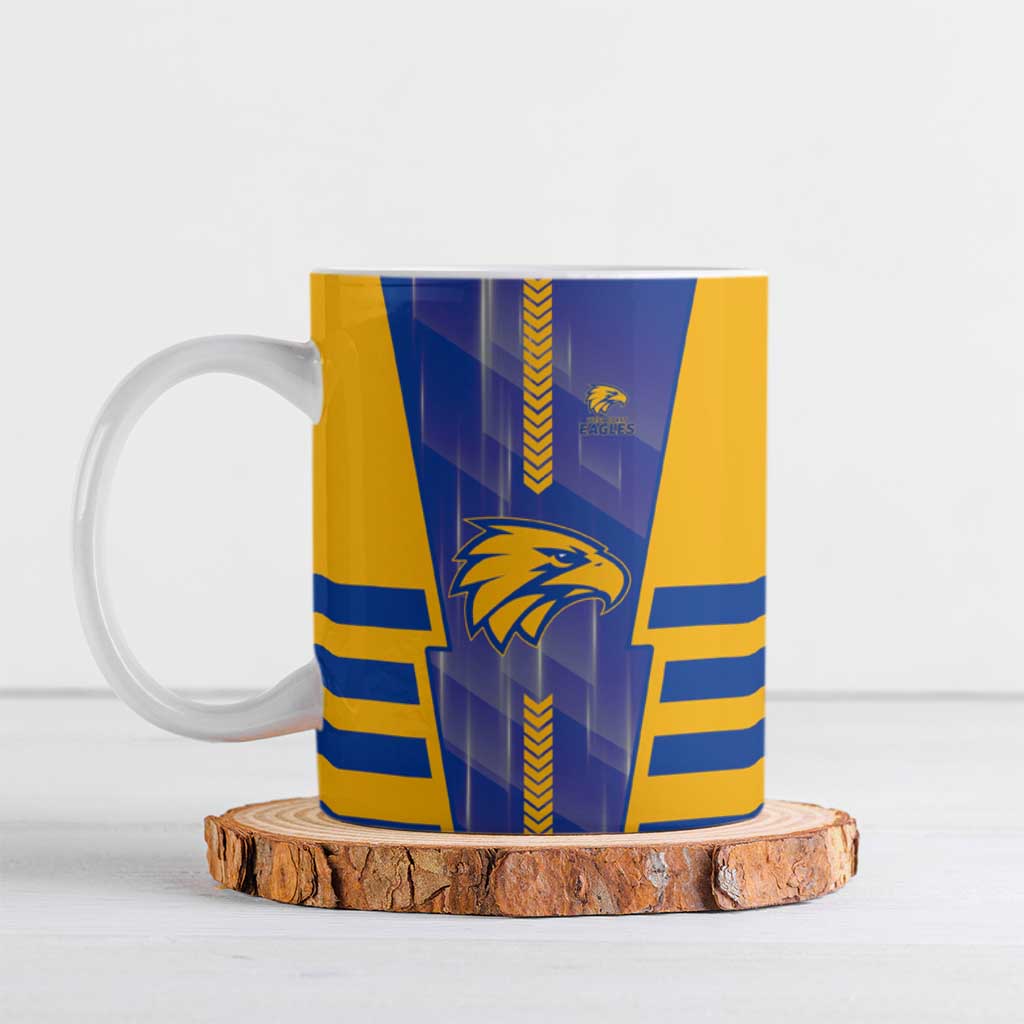 Personalized West Coast Eagles Ceramic Mug Modern Geometric Sports Graphic Style