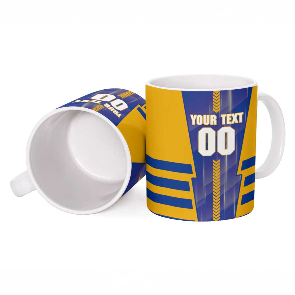 Personalized West Coast Eagles Ceramic Mug Modern Geometric Sports Graphic Style