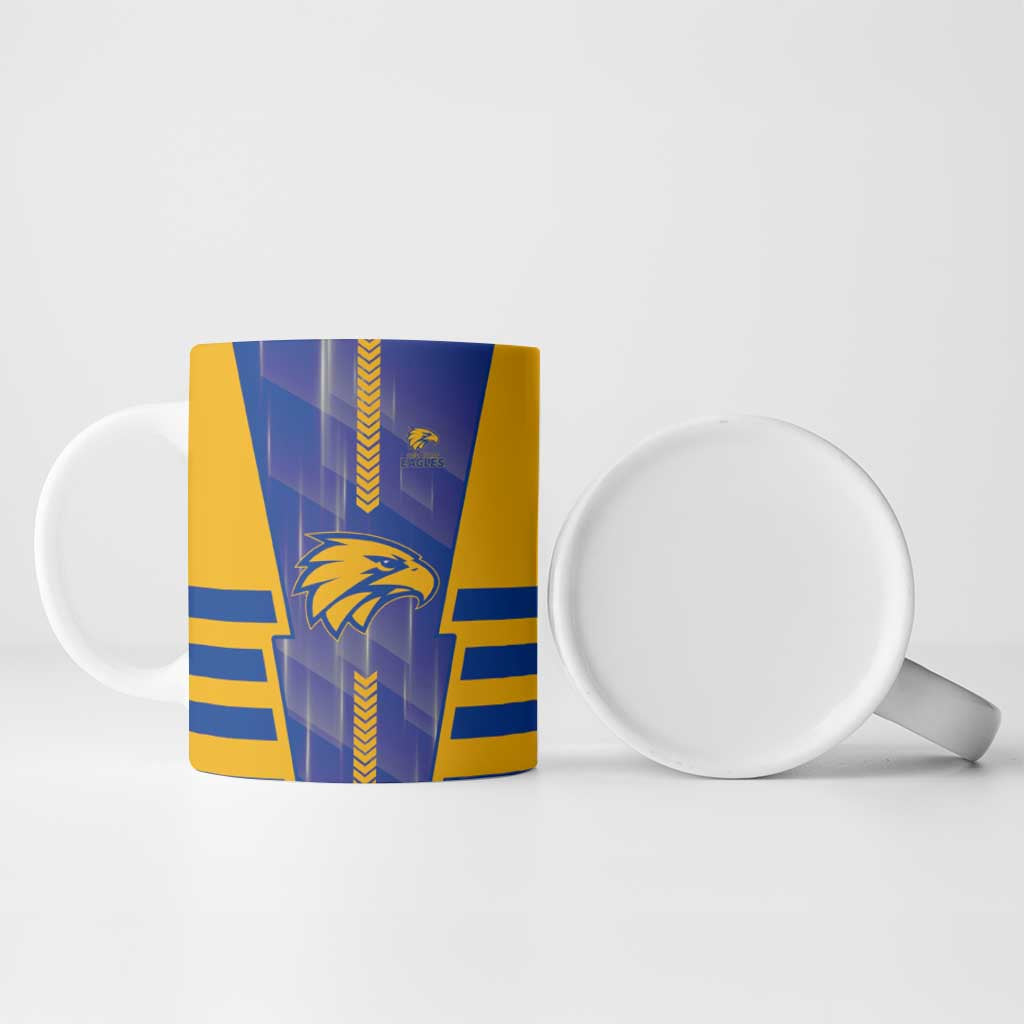 Personalized West Coast Eagles Ceramic Mug Modern Geometric Sports Graphic Style