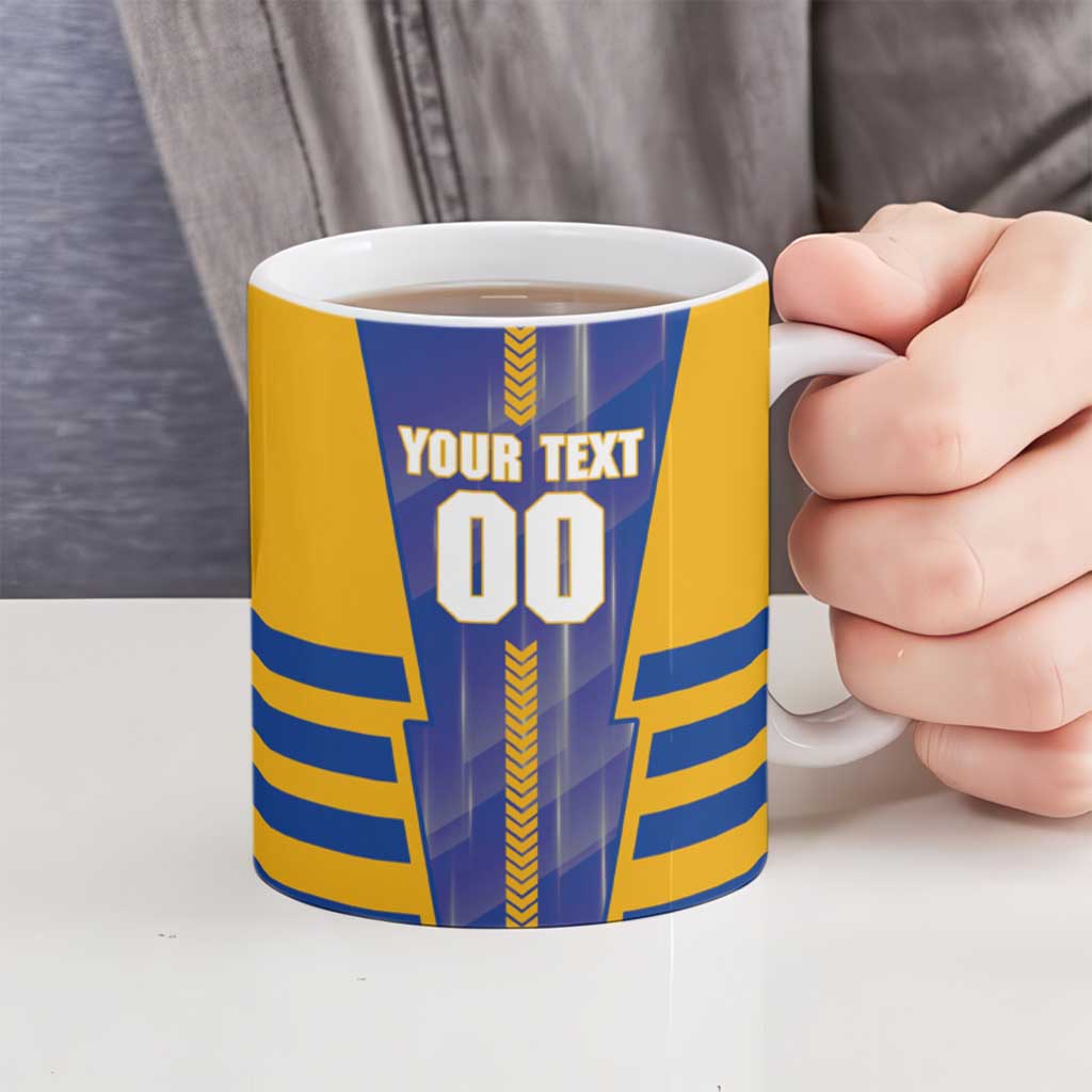 Personalized West Coast Eagles Ceramic Mug Modern Geometric Sports Graphic Style