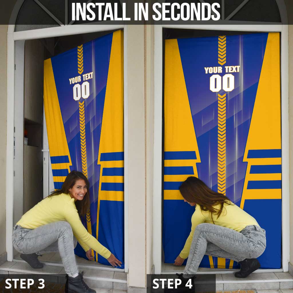 Personalized West Coast Eagles Door Cover Modern Geometric Sports Graphic Style
