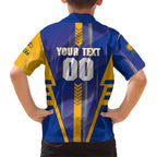 Personalized West Coast Eagles Family Matching Long Sleeve Bodycon Dress and Hawaiian Shirt Modern Geometric Sports Graphic Style