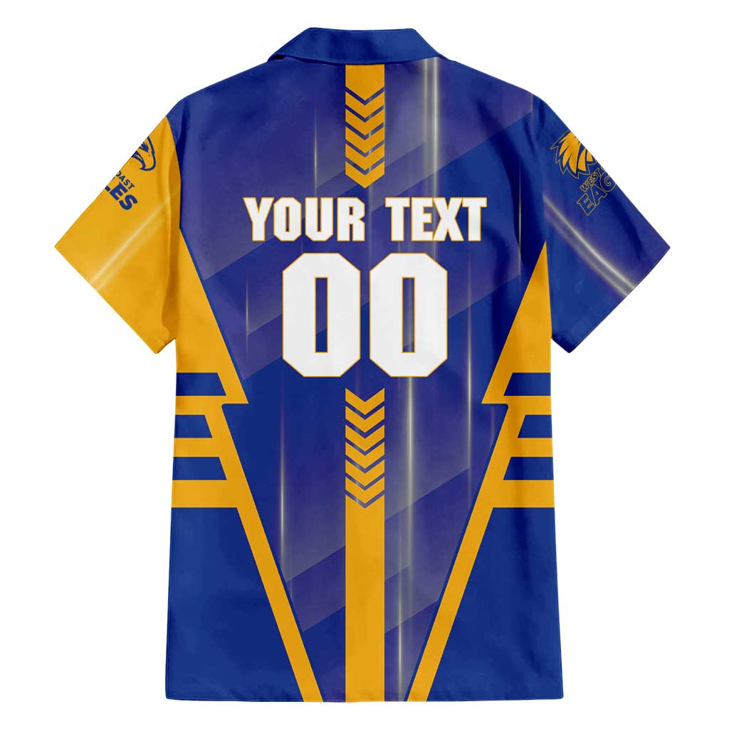 Personalized West Coast Eagles Family Matching Off Shoulder Short Dress and Hawaiian Shirt Modern Geometric Sports Graphic Style