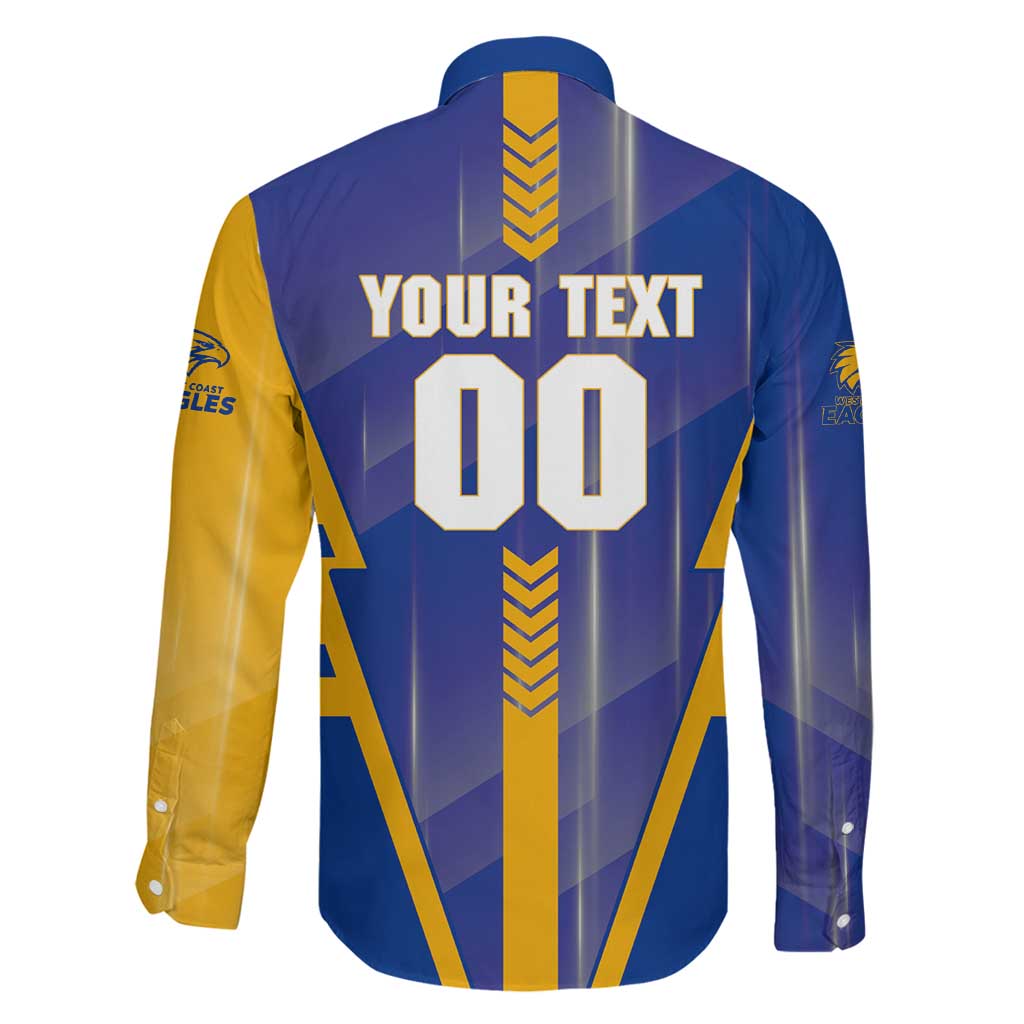 Personalized West Coast Eagles Family Matching Short Sleeve Bodycon Dress and Hawaiian Shirt Modern Geometric Sports Graphic Style