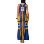 Personalized West Coast Eagles Family Matching Tank Maxi Dress and Hawaiian Shirt Modern Geometric Sports Graphic Style