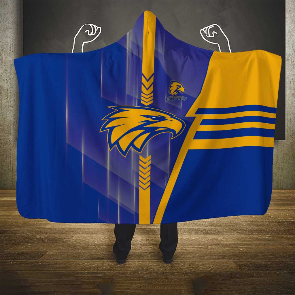 West Coast Eagles Hooded Blanket Modern Geometric Sports Graphic Style