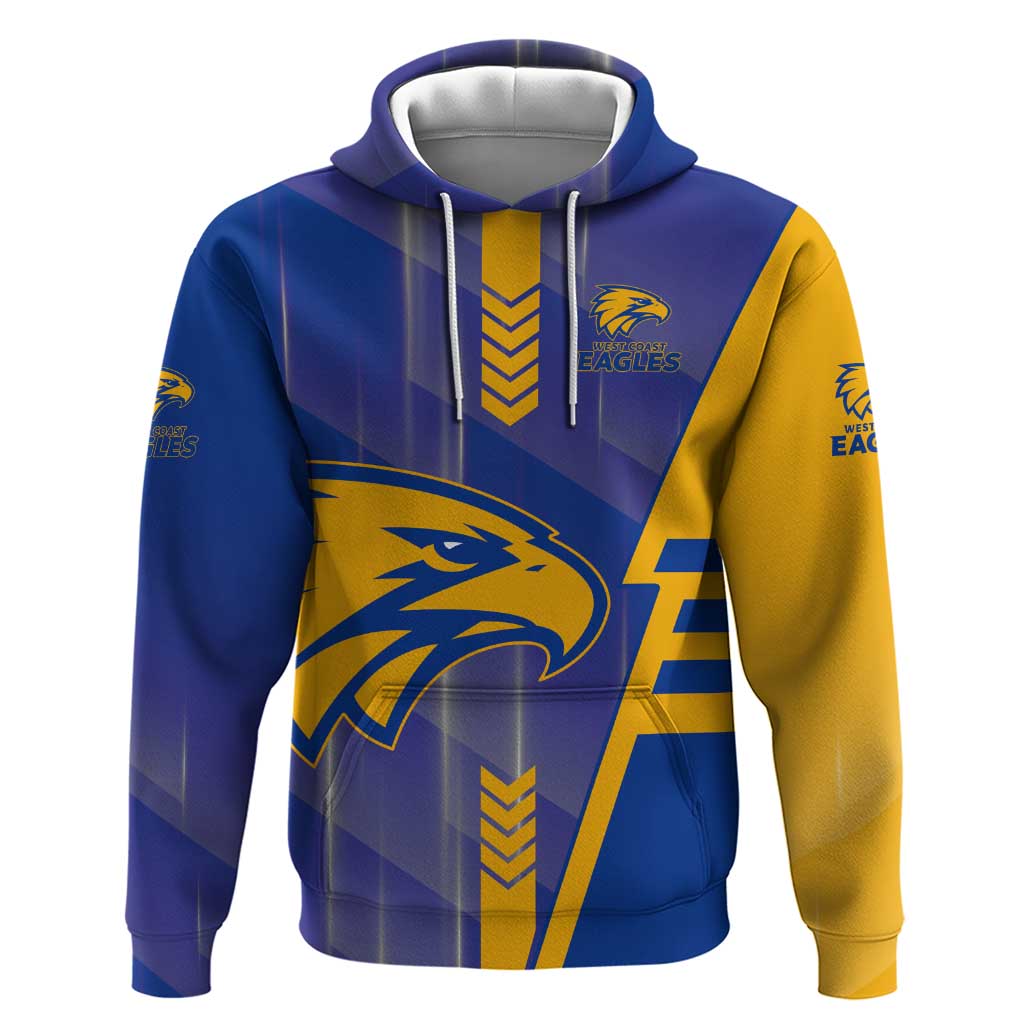 Personalized West Coast Eagles Hoodie Modern Geometric Sports Graphic Style