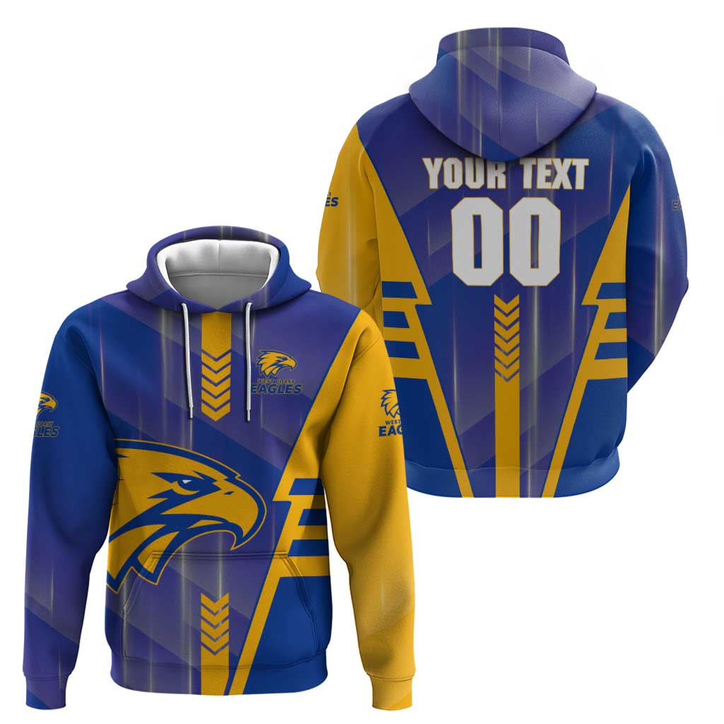 Personalized West Coast Eagles Hoodie Modern Geometric Sports Graphic Style