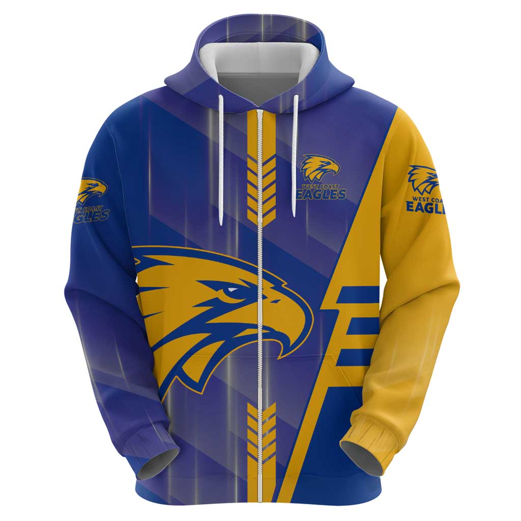 Personalized West Coast Eagles Hoodie Modern Geometric Sports Graphic Style