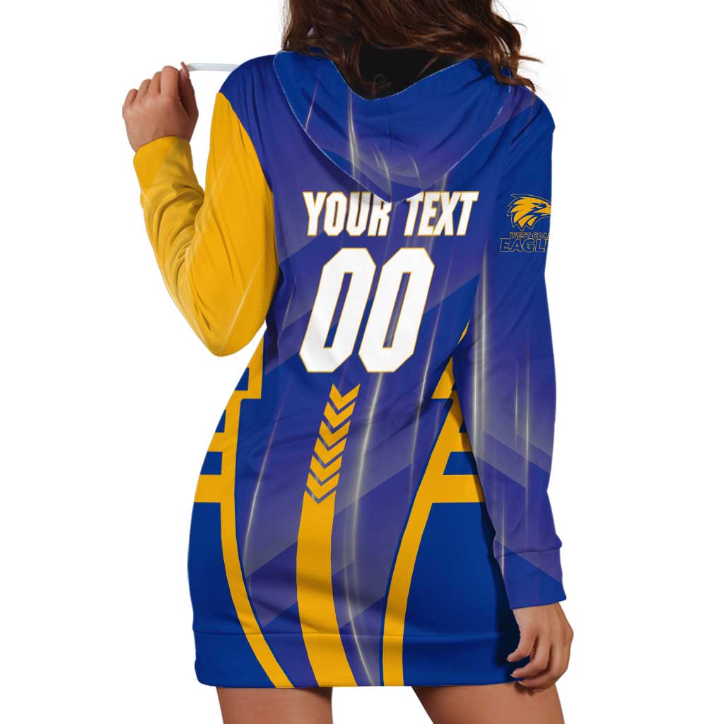 Personalized West Coast Eagles Hoodie Dress Modern Geometric Sports Graphic Style