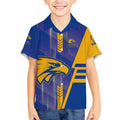 Personalized West Coast Eagles Kid Hawaiian Shirt Modern Geometric Sports Graphic Style