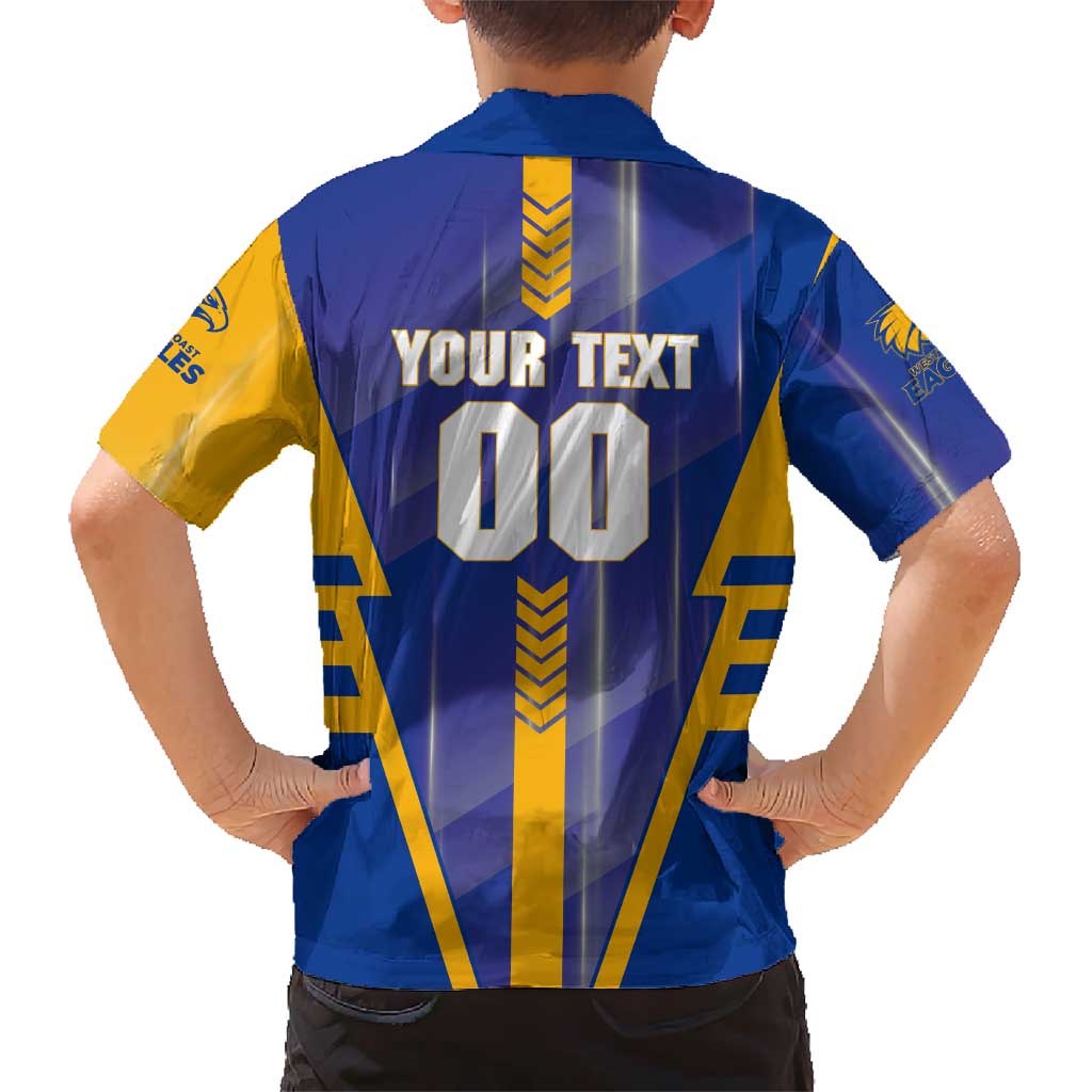 Personalized West Coast Eagles Kid Hawaiian Shirt Modern Geometric Sports Graphic Style