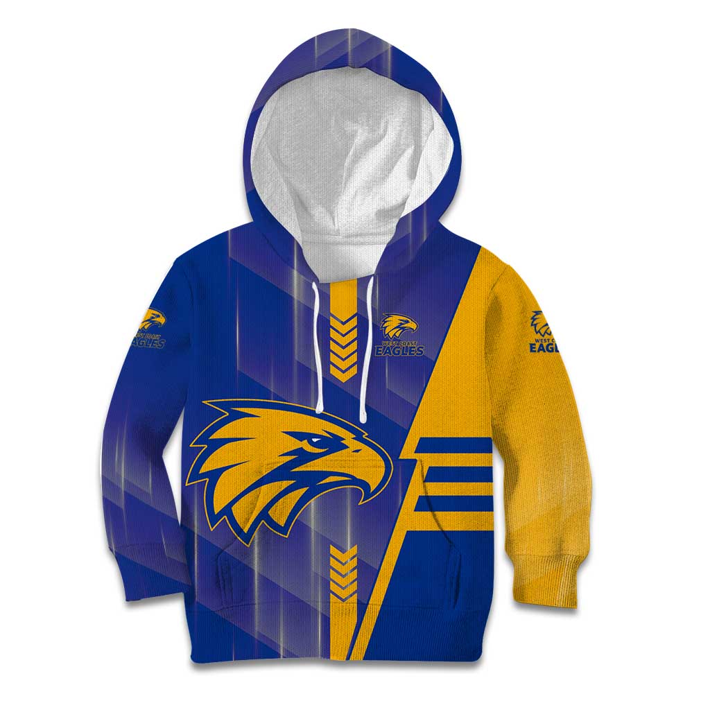 Personalized West Coast Eagles Kid Hoodie Modern Geometric Sports Graphic Style