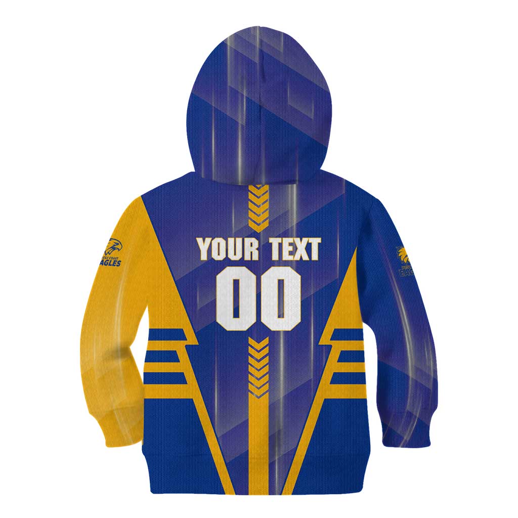 Personalized West Coast Eagles Kid Hoodie Modern Geometric Sports Graphic Style