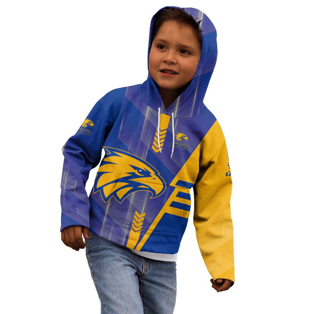 Personalized West Coast Eagles Kid Hoodie Modern Geometric Sports Graphic Style