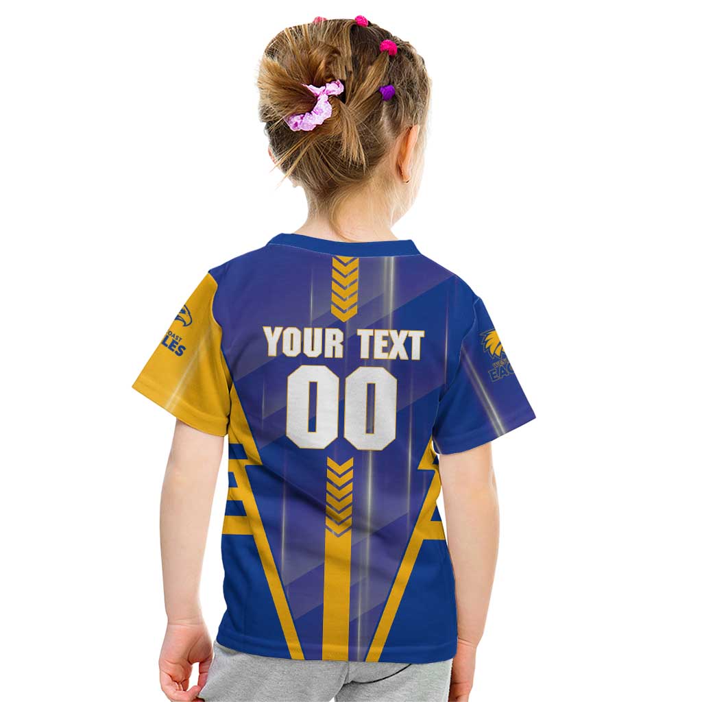 Personalized West Coast Eagles Kid T Shirt Modern Geometric Sports Graphic Style