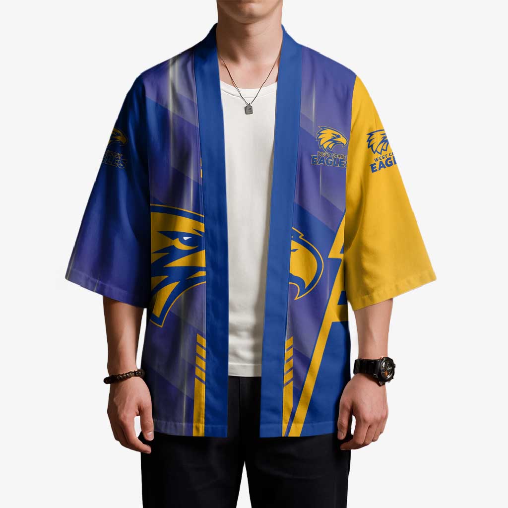 Personalized West Coast Eagles Kimono Modern Geometric Sports Graphic Style