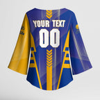 Personalized West Coast Eagles Kimono Sleeve Blouse Modern Geometric Sports Graphic Style