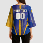 Personalized West Coast Eagles Kimono Sleeve Blouse Modern Geometric Sports Graphic Style