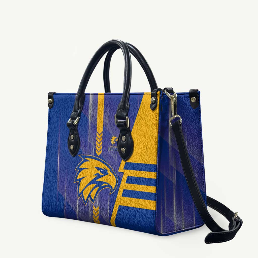 West Coast Eagles Leather Bag Modern Geometric Sports Graphic Style