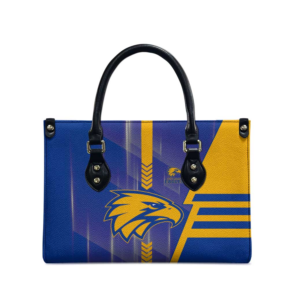 West Coast Eagles Leather Bag Modern Geometric Sports Graphic Style