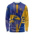 Personalized West Coast Eagles Long Sleeve Shirt Modern Geometric Sports Graphic Style